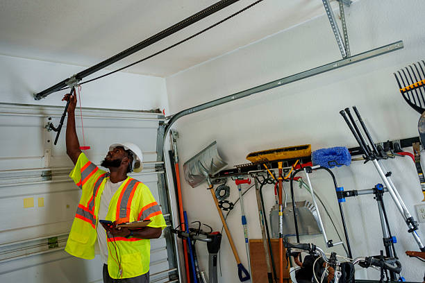 Professional Garage Door Roller Replacement technician working in Drumright, OK